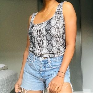 Snakeprint Tank Top - EUC